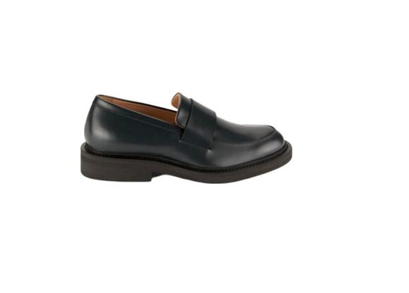 $895 NIB Bottega Veneta Gray Leather Scarp Loafer Slip On Shoes Size 38.5 US 5.5